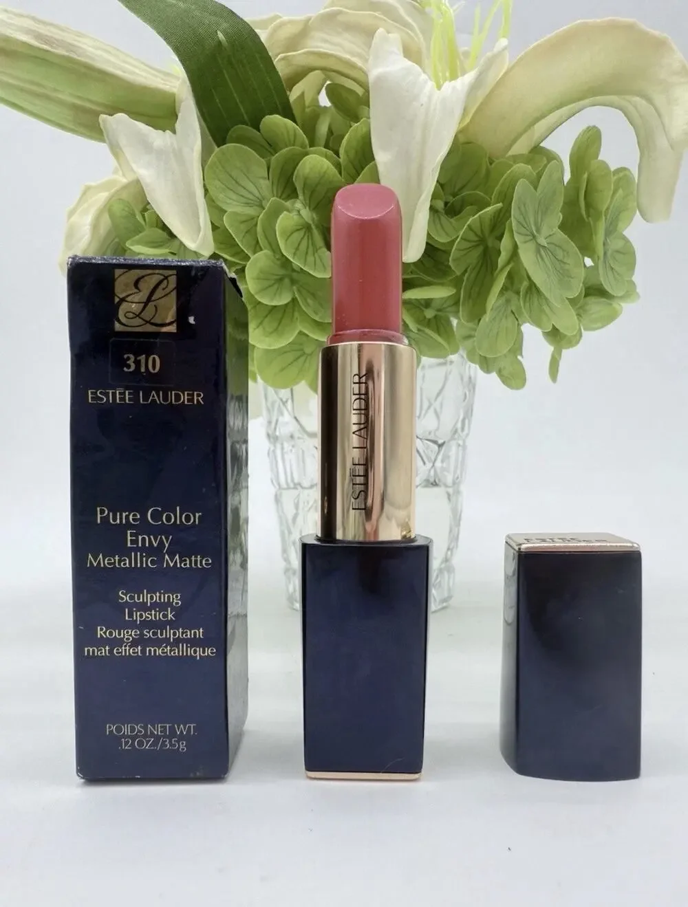 Estee Lauder Lipstick 310 Hot Core Metallic Matte 3.5g New Unused